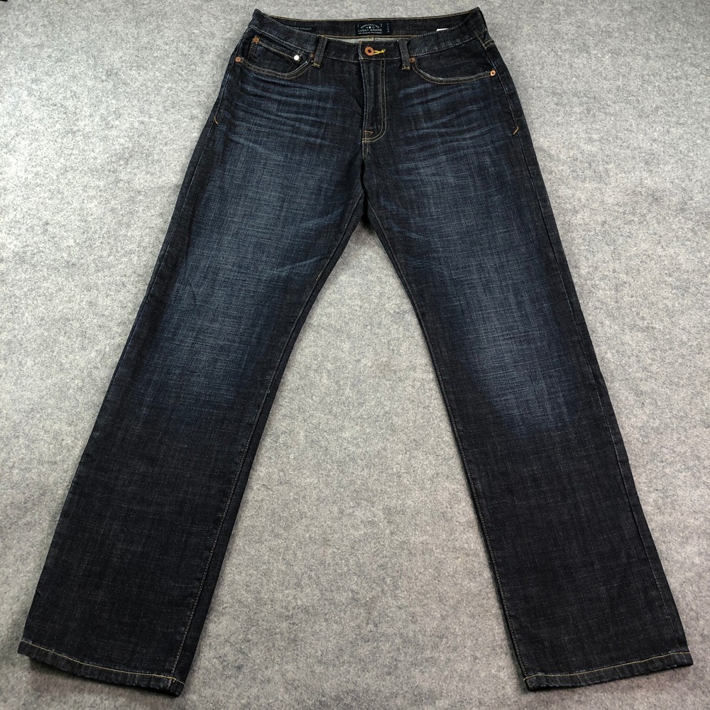 Lucky Brand 329 Classic Straight Mens Jeans 32x32 Blue Dark Wash Stretch Denim